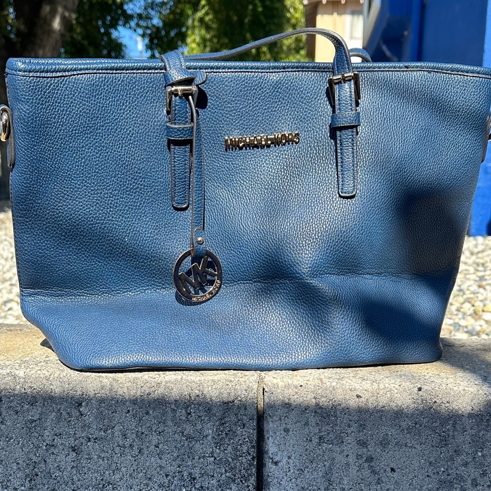 Michael Kors Navy Blue Tote Bag